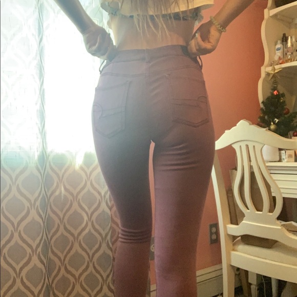 American Eagle Maroon Jeans - Picture 4 of 4
